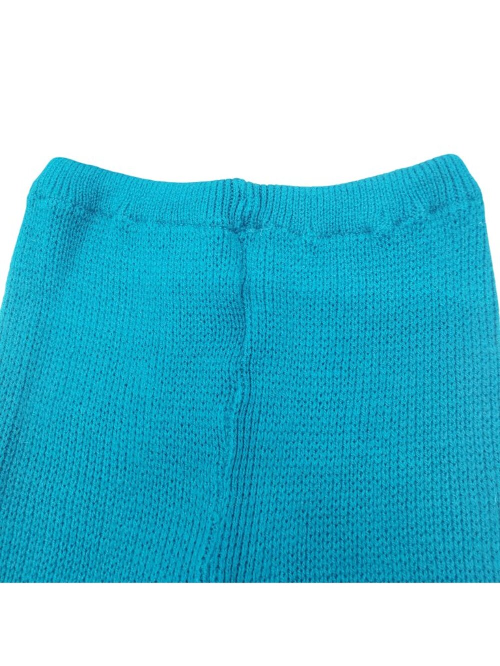 Vintage Toddler Baby Teal Knit Football Knit Sweater Pants Beanie Hat 70s Retro - Picture 6 of 15